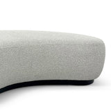 Aldona 1.8m Long Ottoman - Pearl Grey Boucle Ottoman Blue Steel Sofa- Core   