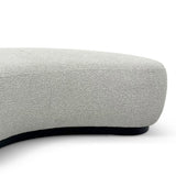 Aldona 1.8m Long Ottoman - Pearl Grey Boucle Ottoman Blue Steel Sofa- Core