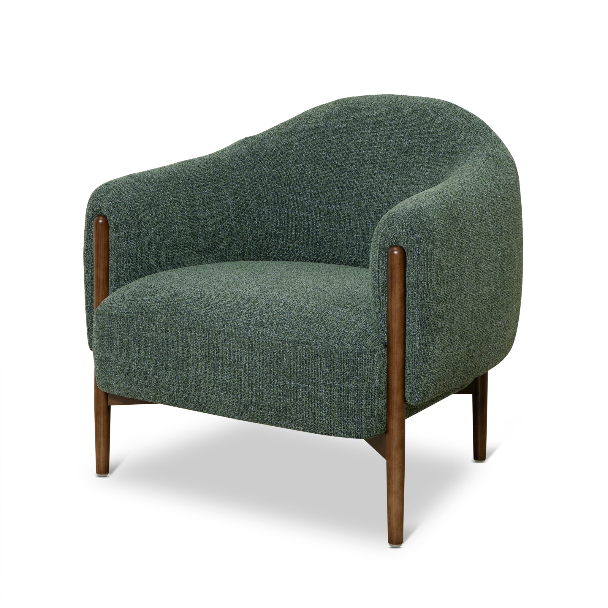 Farina Fabric Armchair - Moss Green