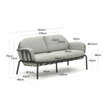 Cena 2 Seater Outdoor Lounge Sofa - Grey Outdoor Chair The Form-Local   