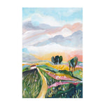 Where I Live Over The Hill, By Lia Nell Wall Art Gioia-Local 40x60cm Framed Canvas Gold