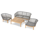 Nafisa 4pcs Outdoor Lounge Set - Grey Outdoor Set Eminem-Core