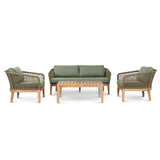 Nafisa 4pcs Outdoor Lounge Set - Royal Stone Green Outdoor Lounge Set Eminem-Core   