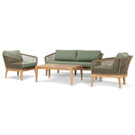 Nafisa 4pcs Outdoor Lounge Set - Royal Stone Green Outdoor Lounge Set Eminem-Core   