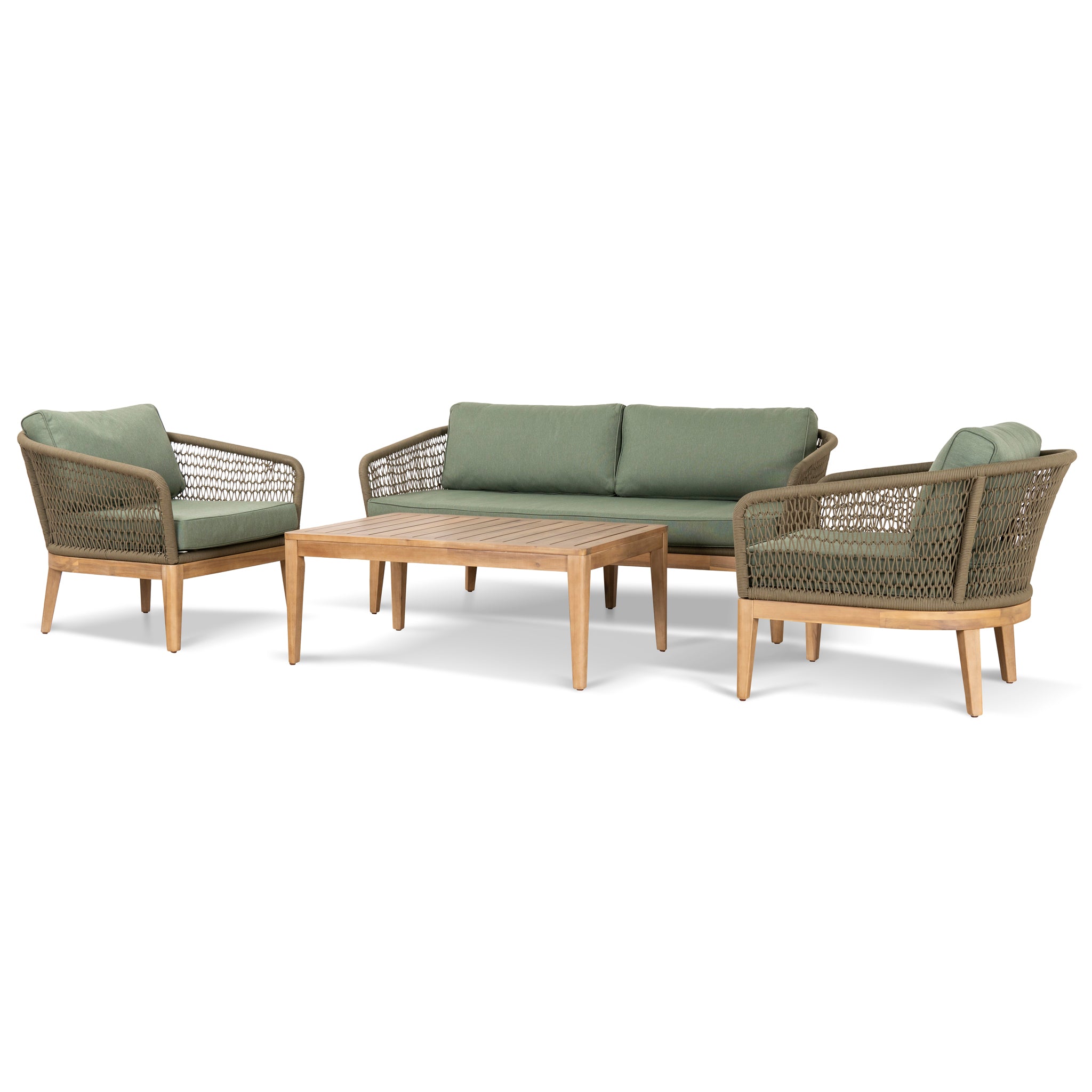 Nafisa 4pcs Outdoor Lounge Set - Royal Stone Green Outdoor Lounge Set Eminem-Core