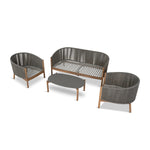 Varela 4pcs Outdoor Lounge Set - Light Brown Outdoor Lounge Set Eminem-Core