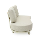 Merano 6 Seater Outdoor Corner Set - Cream White