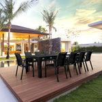 Esterno Range 11 Piece Outdoor Sets with Extendable Table - Black Outdoor Lounge Set Furnlink-Local   