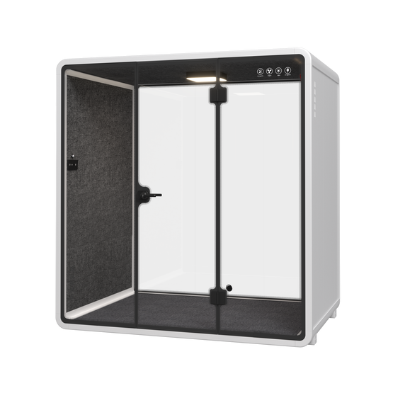 Silent Meeting Pod Large White (4 Person) by Humble Office Silent Booth Sndbox-Core   