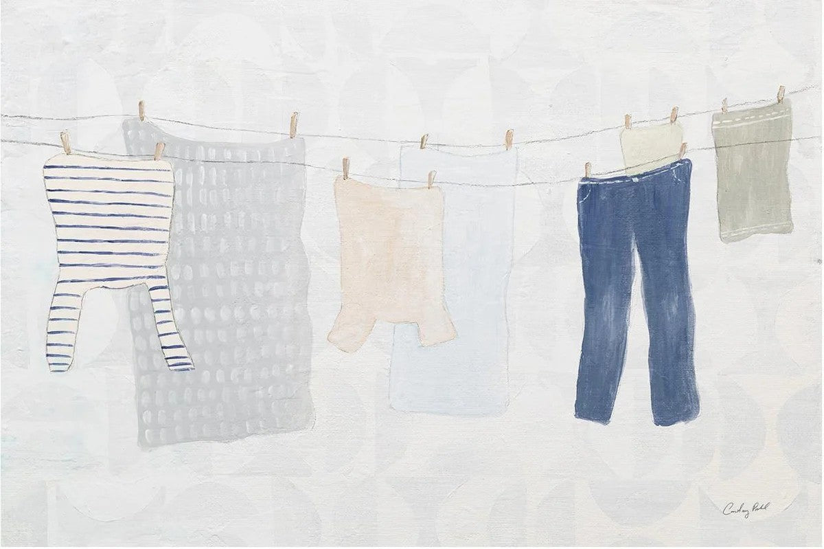 Laundry Day, By Courtney Prahl Wall Art Gioia-Local 60x40cm Framed Canvas Gold