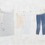 Laundry Day, By Courtney Prahl Wall Art Gioia-Local 60x40cm Framed Canvas Gold