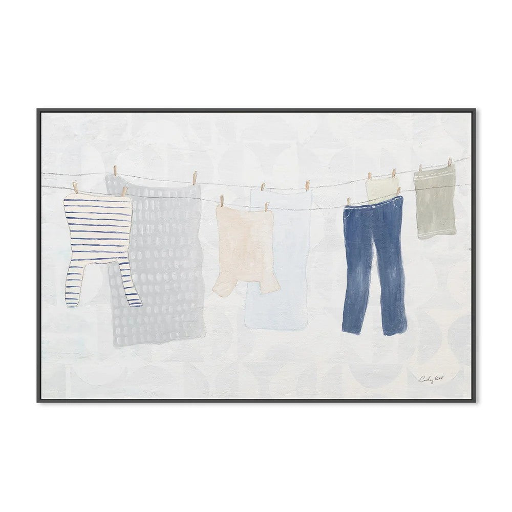Laundry Day, By Courtney Prahl Wall Art Gioia-Local 60x40cm Framed Canvas Black