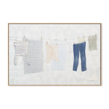 Laundry Day, By Courtney Prahl Wall Art Gioia-Local 60x40cm Framed Canvas Oak