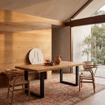 Lennon 2.1m Outdoor Dining Table - Natural with Black Leg Dining Table Eminem-Core