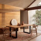 Lennon 2.1m Outdoor Dining Table - Natural with Black Leg Dining Table Eminem-Core