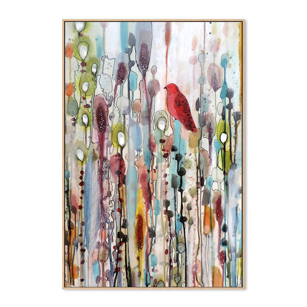 Life As A Passage , Style B, By Sylvie Demers Wall Art Gioia-Local Oak Framed Canvas 40x60cm