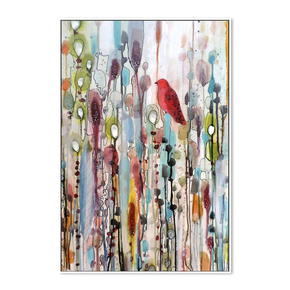 Life As A Passage , Style B, By Sylvie Demers Wall Art Gioia-Local White Framed Canvas 40x60cm