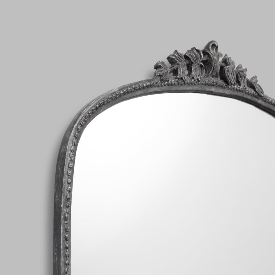 Lila Ornate Arched Mirror - Black Mirror Warran-Local