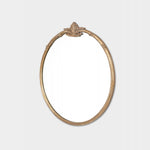 Lila Ornate Round Mirror - Brass Mirror Warran-Local