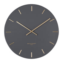 Lin 40cm Silent Wall Clock - Charcoal Clock Onesix-Local