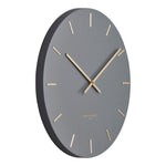 Lin 40cm Silent Wall Clock - Charcoal Clock Onesix-Local