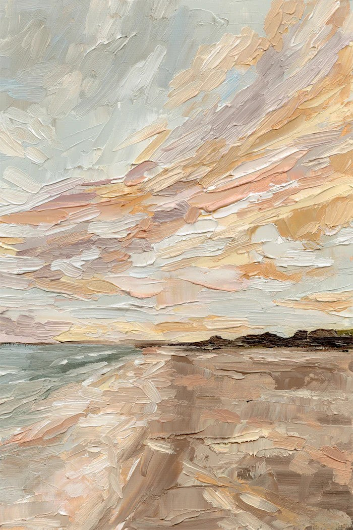 Looking For Seashells, By Hannah Weisner Wall Art Gioia-Local 40x60cm Framed Canvas Gold