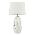 Lotus Ceramic Table Lamp - White Lighting Albi-Local