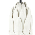 Lotus Ceramic Table Lamp - White Lighting Albi-Local