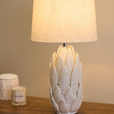 Lotus Ceramic Table Lamp - White Lighting Albi-Local