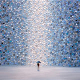 Love Under Umbrella, By Ekaterina Ermilkina Wall Art Gioia-Local 60x40cm Framed Canvas Gold