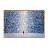 Love Under Umbrella, By Ekaterina Ermilkina Wall Art Gioia-Local 60x40cm Framed Canvas Oak