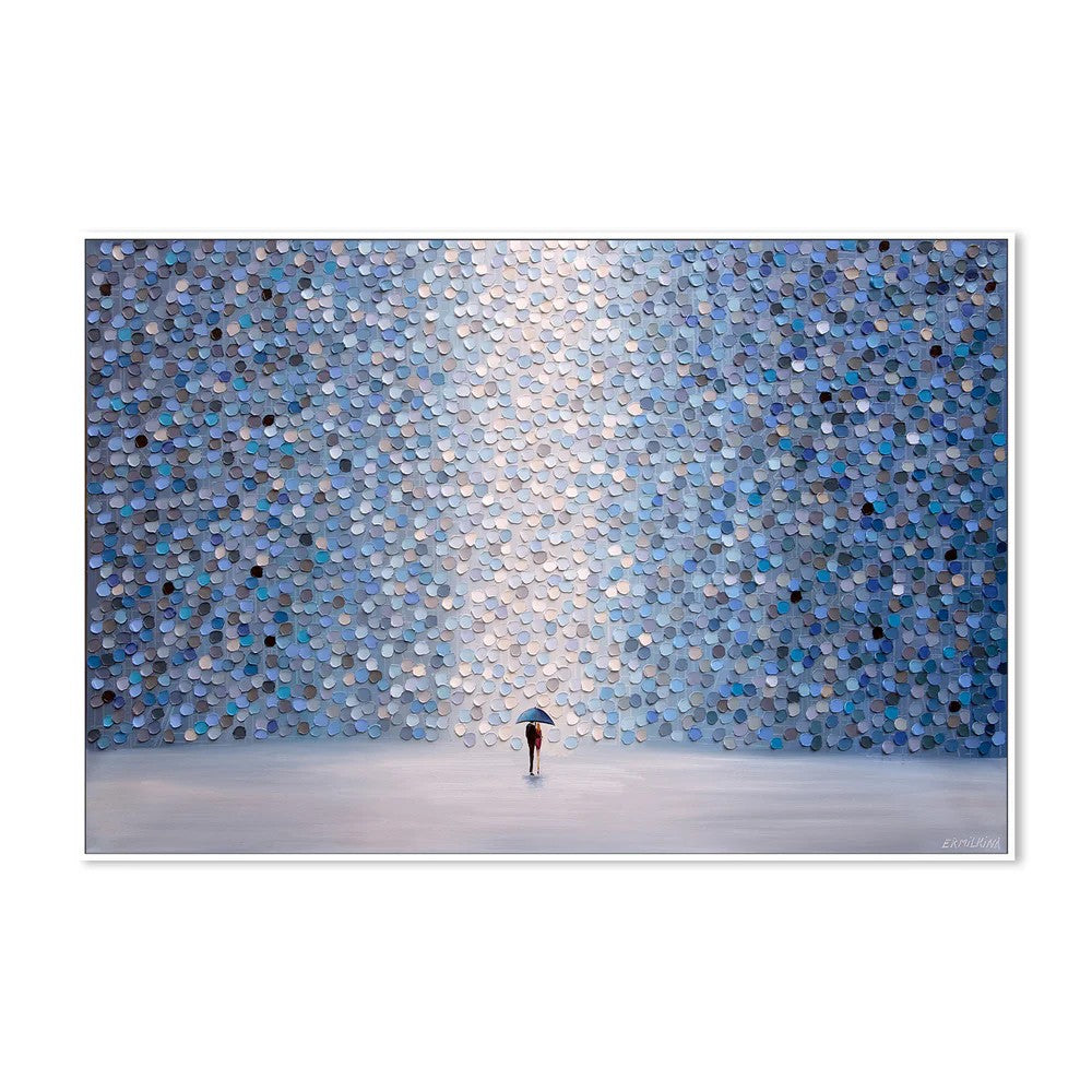 Love Under Umbrella, By Ekaterina Ermilkina Wall Art Gioia-Local 60x40cm Framed Canvas White