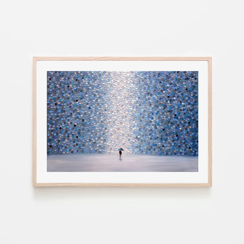 Love Under Umbrella, By Ekaterina Ermilkina Wall Art Gioia-Local 60x40cm Framed Poster Black