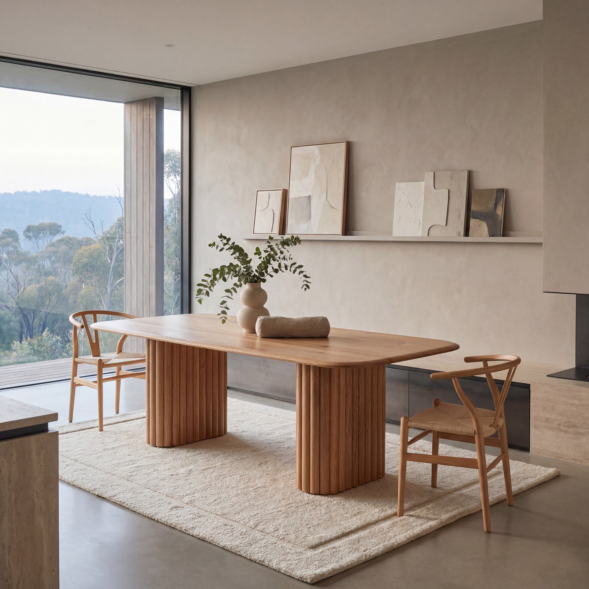 Lunora 2.4m Dining Table - Natural Dining Table Marri-Core