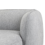 Troy 3 Seater Right Chaise Fabric Sofa - Graphite Grey Chaise Lounge Original Sofa-Core