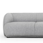 Troy 3 Seater Right Chaise Fabric Sofa - Graphite Grey Chaise Lounge Original Sofa-Core