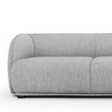 Troy 3 Seater Right Chaise Fabric Sofa - Graphite Grey Chaise Lounge Original Sofa-Core