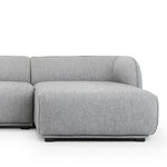 Troy 3 Seater Right Chaise Fabric Sofa - Graphite Grey Chaise Lounge Original Sofa-Core