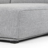 Troy 3 Seater Right Chaise Fabric Sofa - Graphite Grey Chaise Lounge Original Sofa-Core