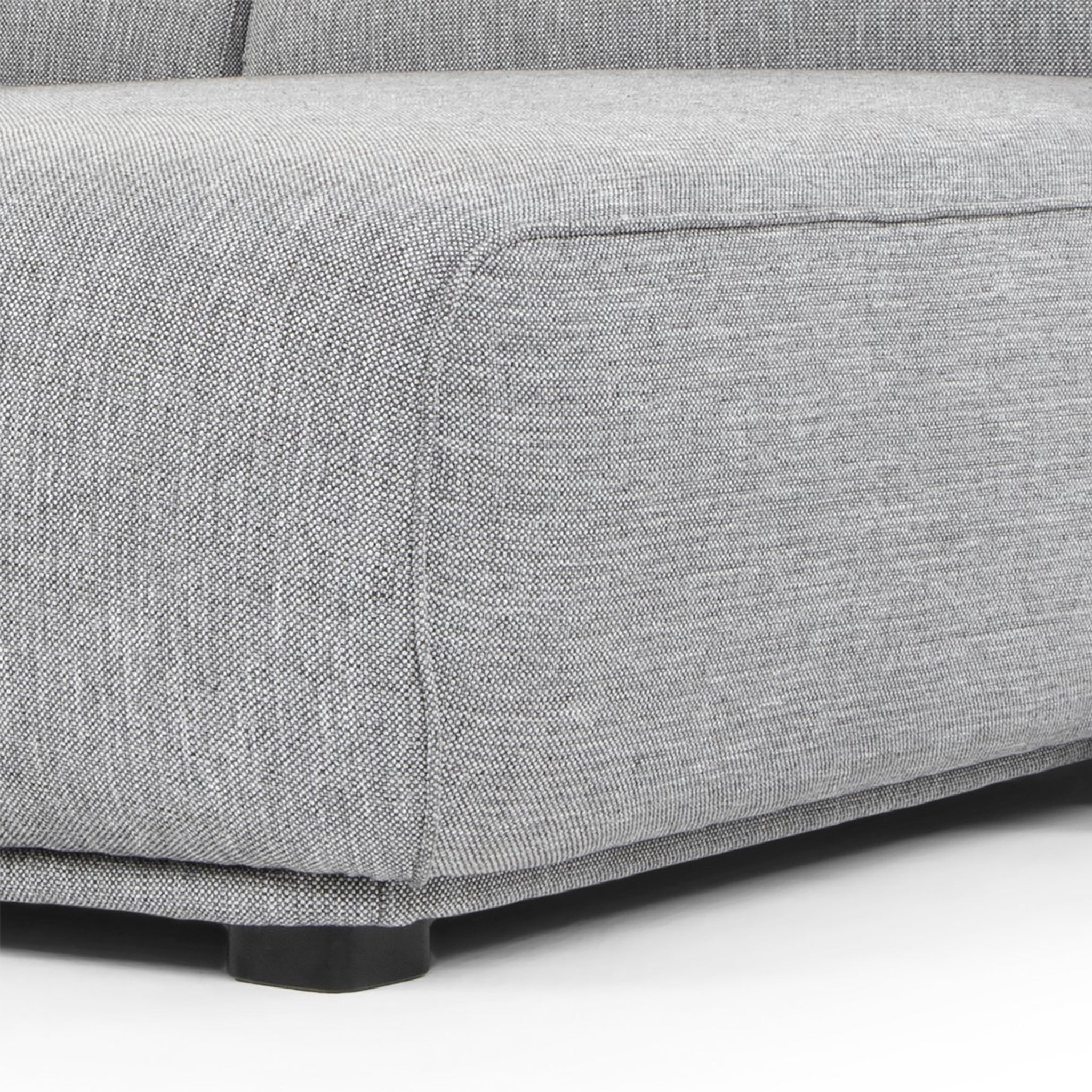 Troy 3 Seater Right Chaise Fabric Sofa - Graphite Grey Chaise Lounge Original Sofa-Core