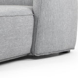 Troy 3 Seater Right Chaise Fabric Sofa - Graphite Grey Chaise Lounge Original Sofa-Core