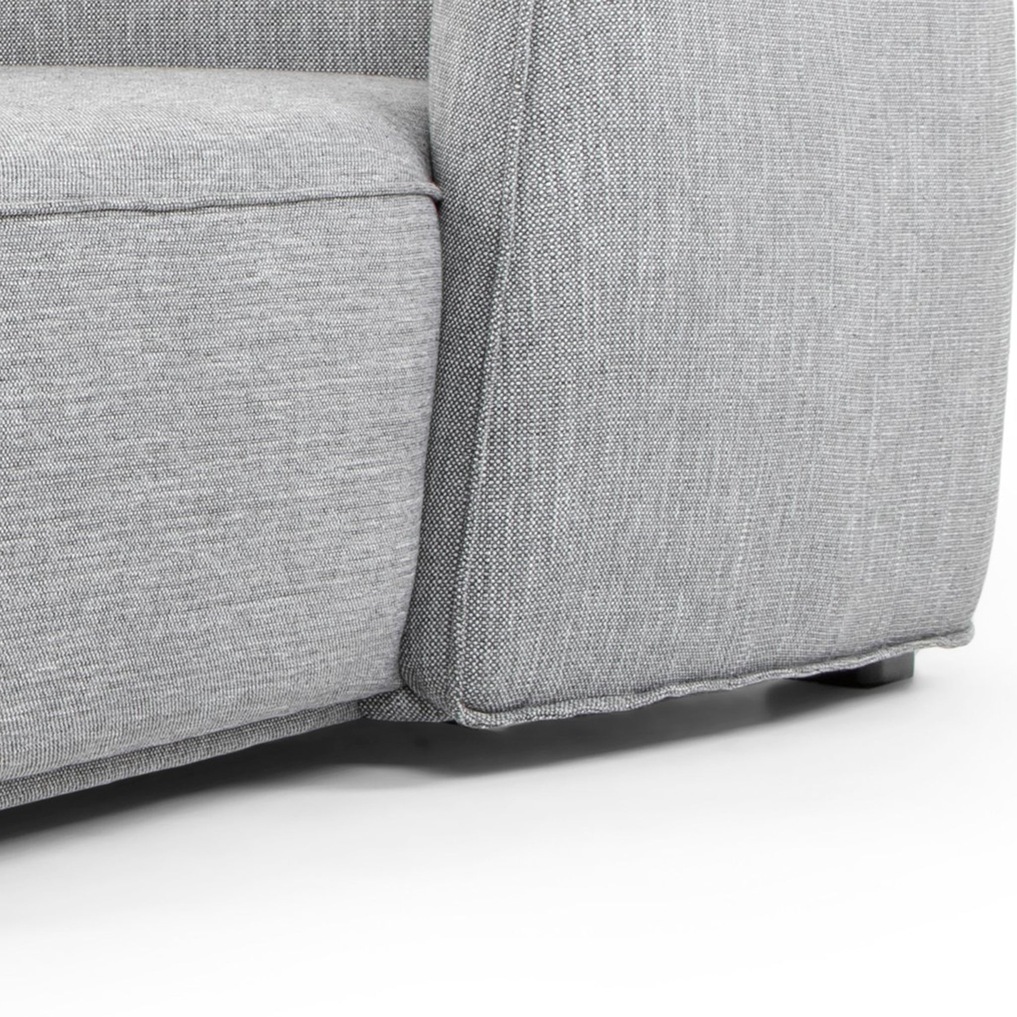 Troy 3 Seater Right Chaise Fabric Sofa - Graphite Grey Chaise Lounge Original Sofa-Core