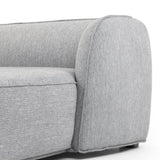 Troy 3 Seater Right Chaise Fabric Sofa - Graphite Grey Chaise Lounge Original Sofa-Core