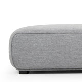 Troy 3 Seater Right Chaise Fabric Sofa - Graphite Grey Chaise Lounge Original Sofa-Core