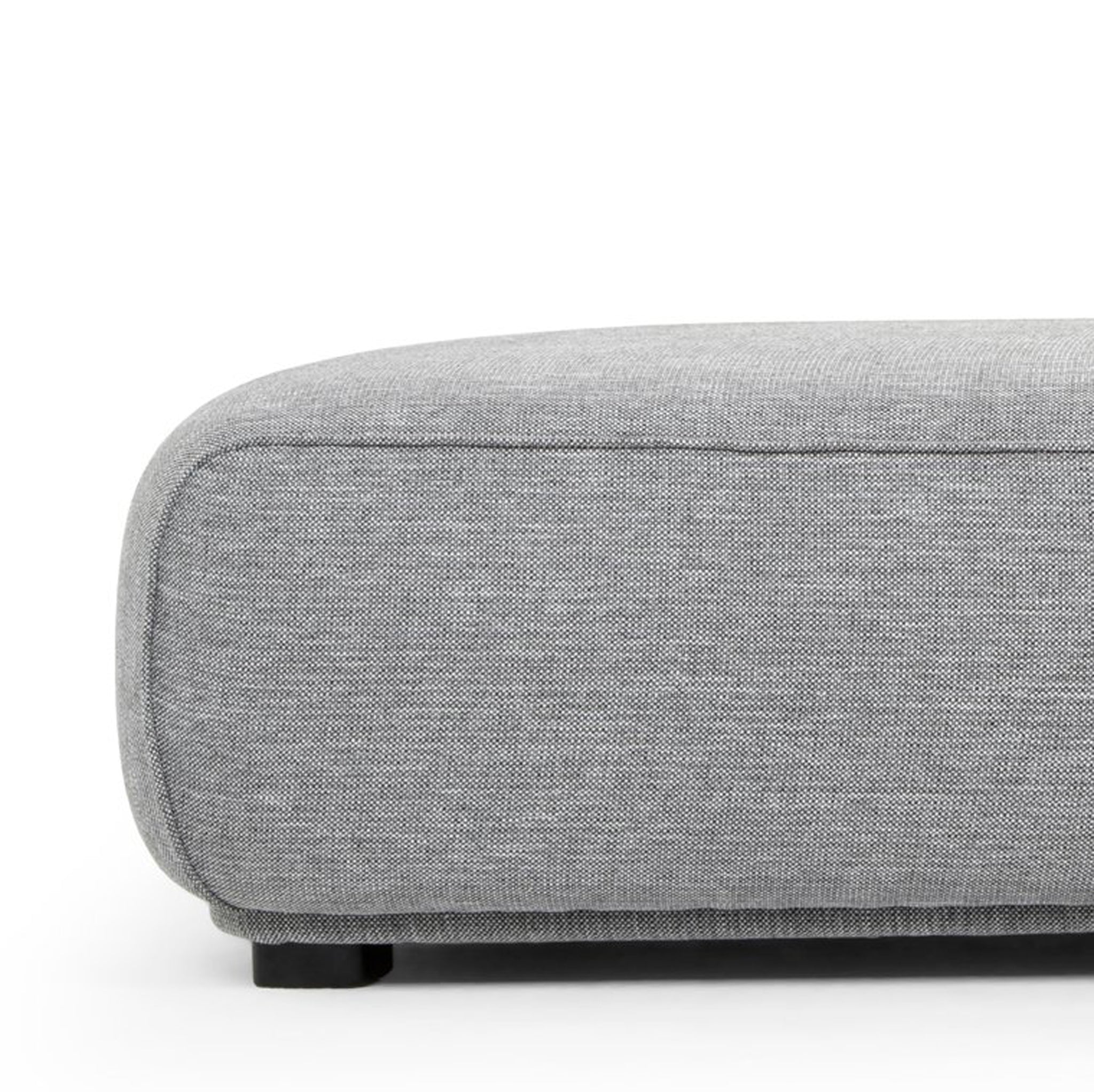 Troy 3 Seater Right Chaise Fabric Sofa - Graphite Grey Chaise Lounge Original Sofa-Core