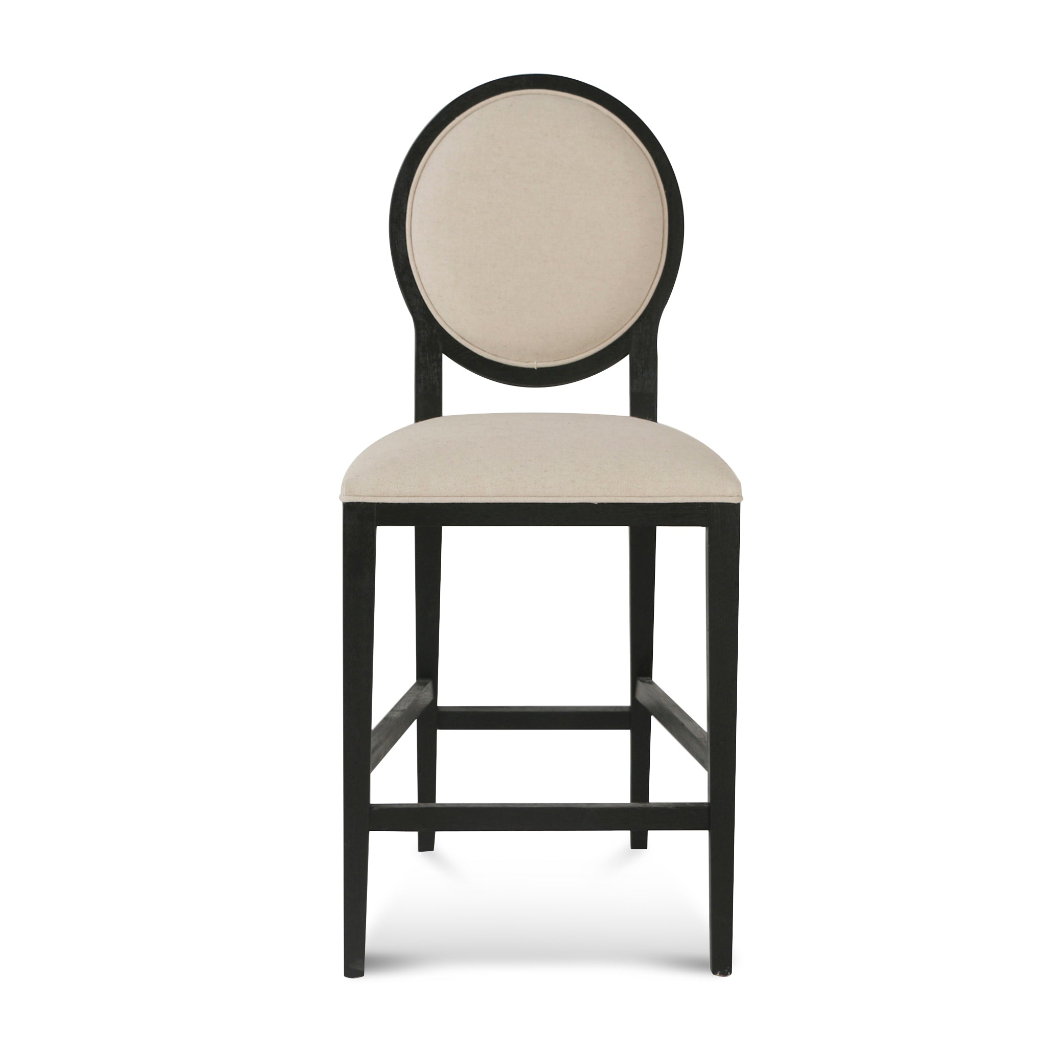 Ex Display - Lula 65cm Black Frame Bar Stool - Light Beige Bar Stool LJ-Core