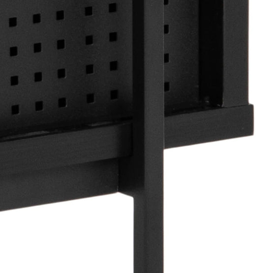 Manrek 94cm Wooden Display Unit - Black Shelves Vatec-Local   