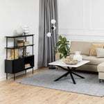 Manrek 94cm Wooden Display Unit - Black Shelves Vatec-Local   