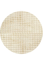 Marill 100cm x 100cm Round Bubbly Washable Rug - Natural Rugs UN Rugs-Local   