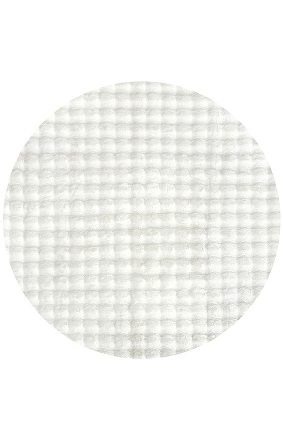 Marill 100cm x 100cm Round Bubbly Washable Rug - White Rugs UN Rugs-Local   